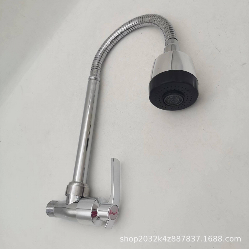 In-wall faucet kitchen in-wall single-cooling universal vegetable basin faucet kitchen stainless steel sink balcony toilet dragon