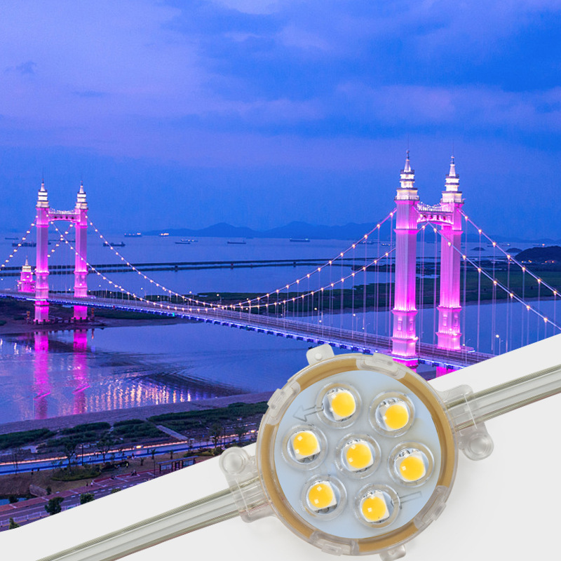 Led Marquee Door Billboard 24V Full Color 5cm Pixel Lamp Outdoor Waterproof Sign Warm Light Light Light Source