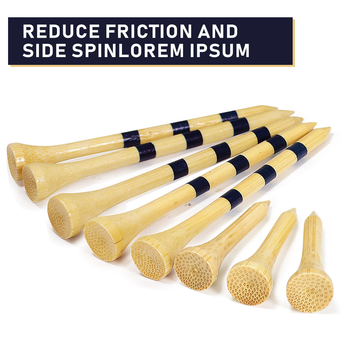 Bamboo high-quality golf nails (2-3/4 "3-1/4" optional) | More durable and stable Golf Tee