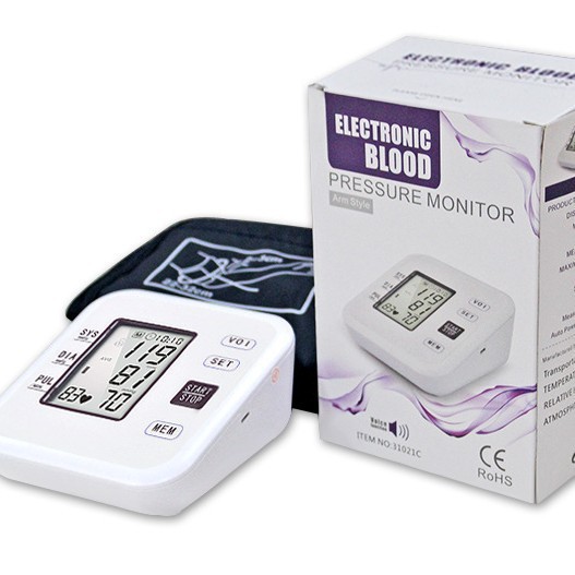 Factory direct English cross-border automatic arm electronic sphygmomanometer home medical English voice broadcast