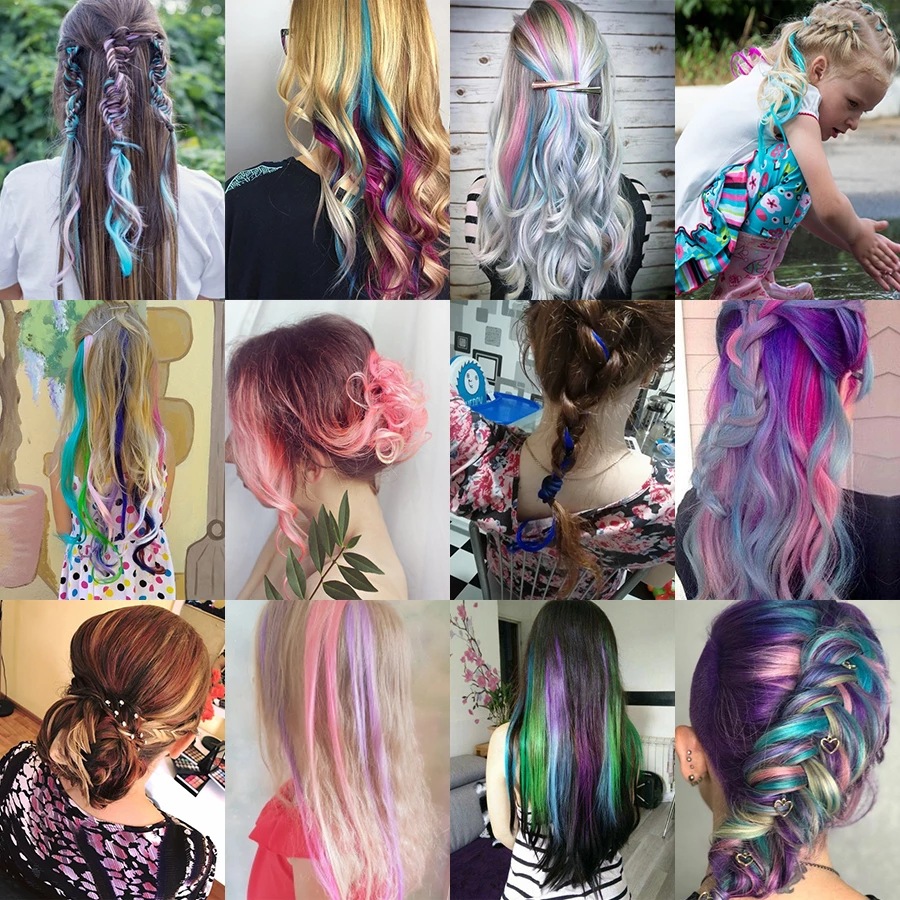 In-Stock Foreign Trade Women's Colored Hair Extensions, Single-Piece Braided Hair Clips, Ear-Hanging Hair Extensions, Wholesale Wigs