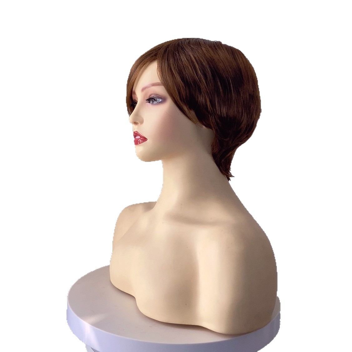 Korean Style Handsome Men's Fluffy High-Temperature Fiber Full Wig with Side Bangs Short Hair, Popular Model in the Store, Factory Ready Stock Wholesale