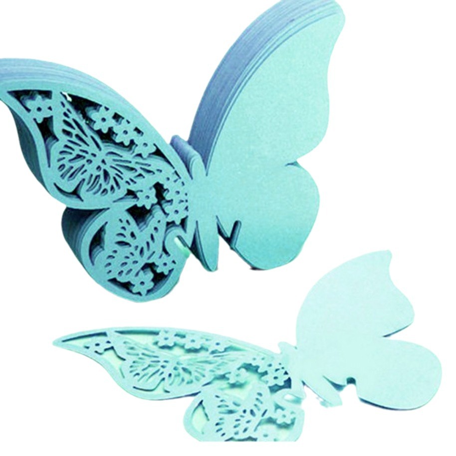 Cross-border Amazon Wedding 3D Butterfly Wall Stickers Card Hollow Table Wine Cup Paper Cup Card Seat Card Factory in stock