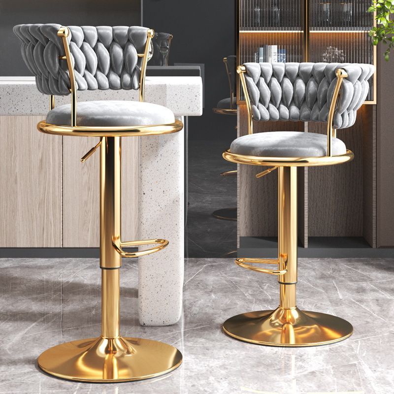 Bar Chair with Elevated Stool, Adjustable Height, Light Luxury Backrest, Fashionable High-End Home Use, Internet Celebrity High Stool Factory Wholesale
