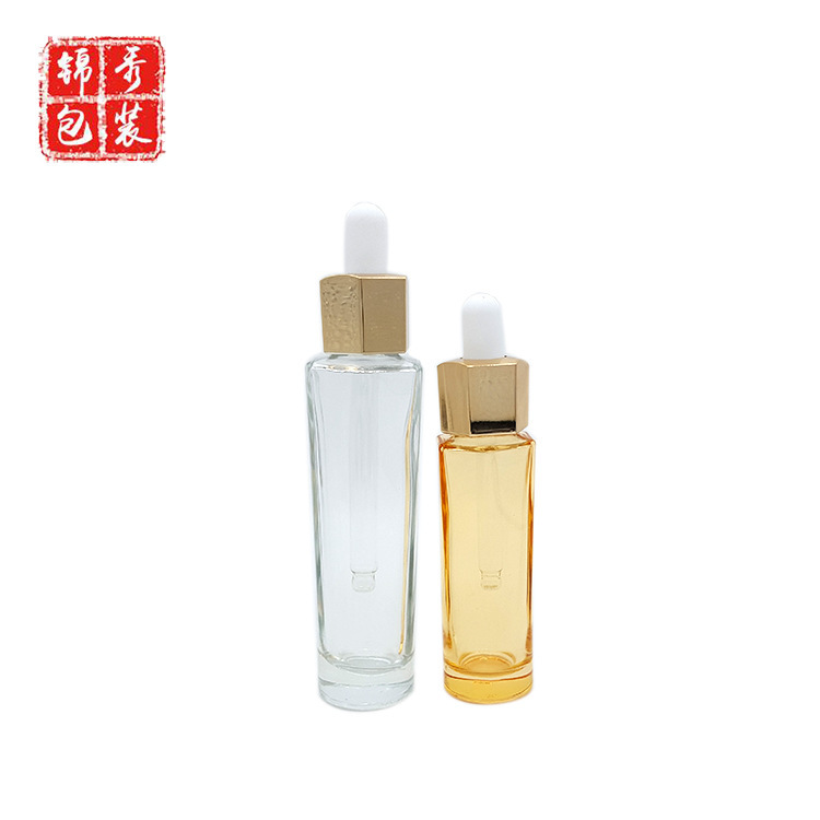 Новая упаковка Jinxiu, 30 мл шестигранный стеклянный флакон с капельницей, косметический флакон