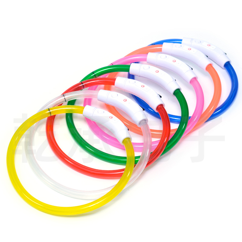 Dog luminous collar dog collar luminous USB rechargeable LED luminous collar type-c pet luminous collar