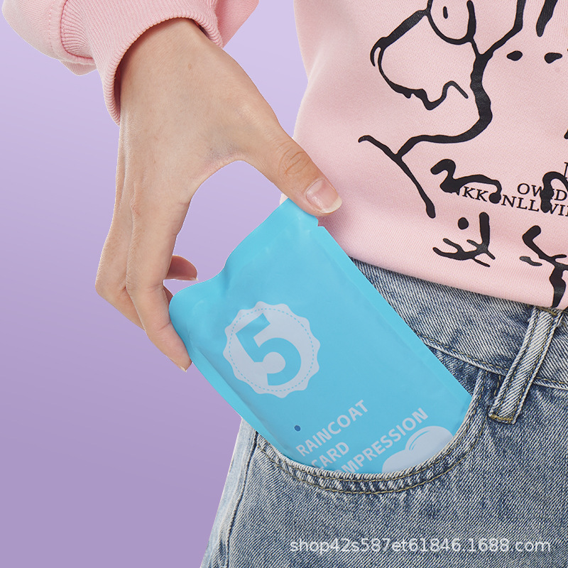 Disposable Raincoat Outdoor Long Full-body Anti-rainstorm Adult Thickened Outer Wear Children's Foreign Trade Portable Colorful Card