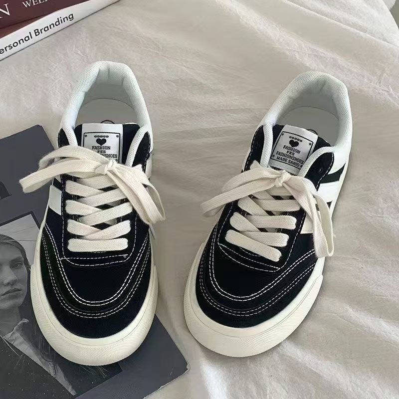 Foreign Trade Explosions German Training Canvas Shoes New Women's Low-top Board Shoes Korean Trendy Casual Shoes All-match Hong Kong Style Student Shoes