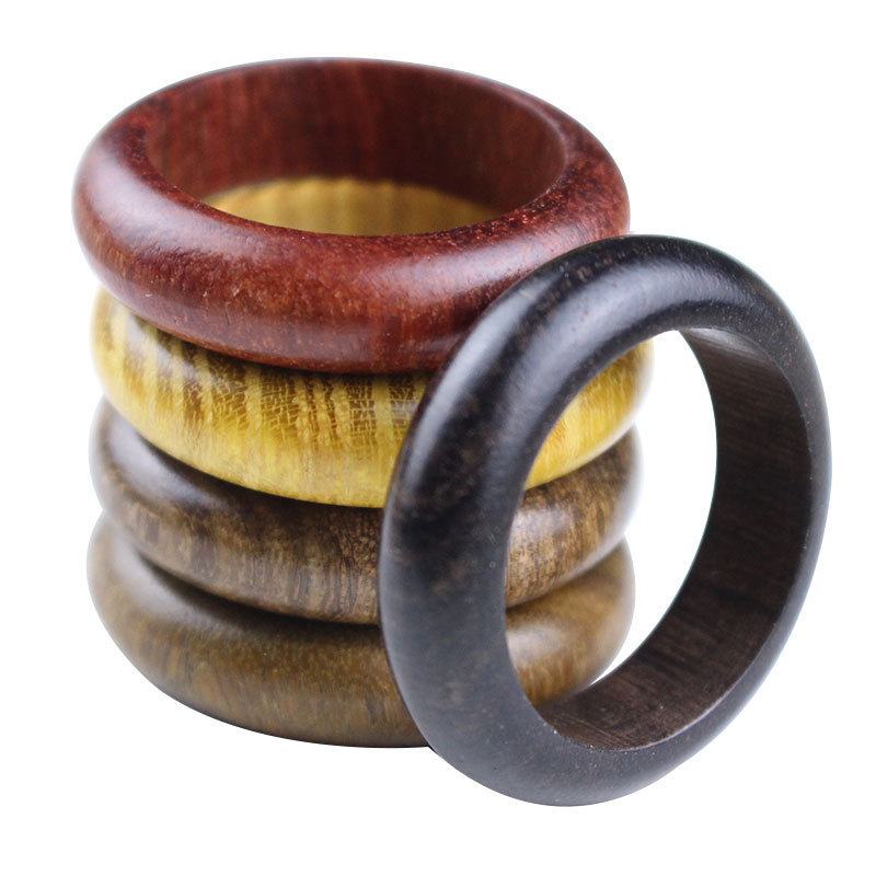 Sandalwood Ring Running Ring for Men and Women Ring Beads Accessories Ebony Rosewood Tanabata Valentine's Day Gift