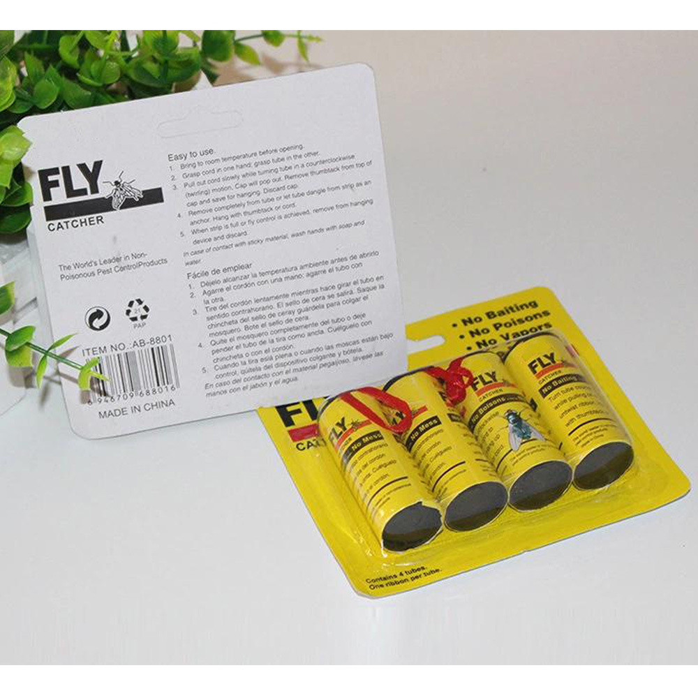 Cross-Border Hot Sticky Fly Roll Stickers Sticky Fly Paper Fly Killer Stickers Sticky Fly Roll Paper Stickers to Repel Flies Stickers Boxed