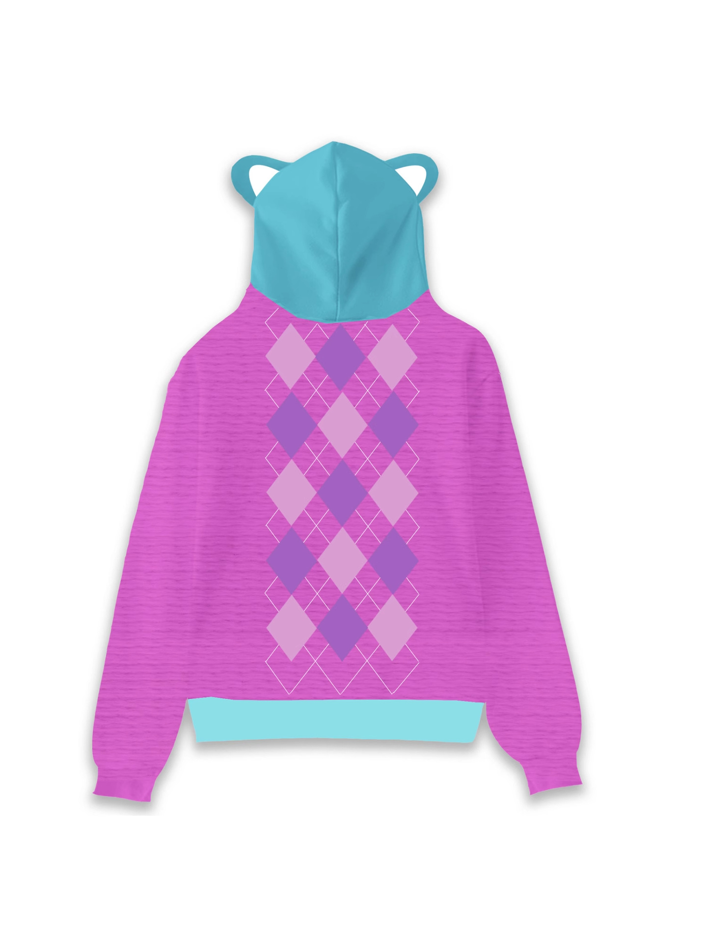 2025 Halloween Kpop Hunter Witch Group Support Bear Cute Ears Hoodie Mira Same Style Purple Bear Sweatshirt for Women