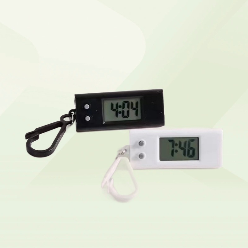 Простой настольный бесшумный часы студент мини брелок маленькие часы портативные мультяшные треугольные электронные часы
