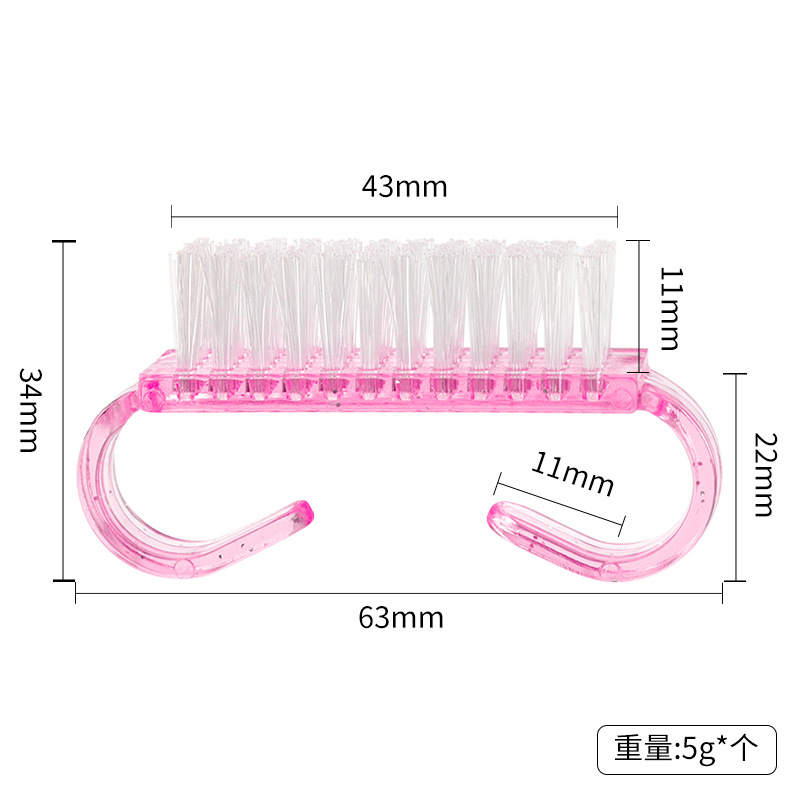 Wholesale color nail brush to nail dust horn powder dust brush new nail tools cleaning and polishing nail brush