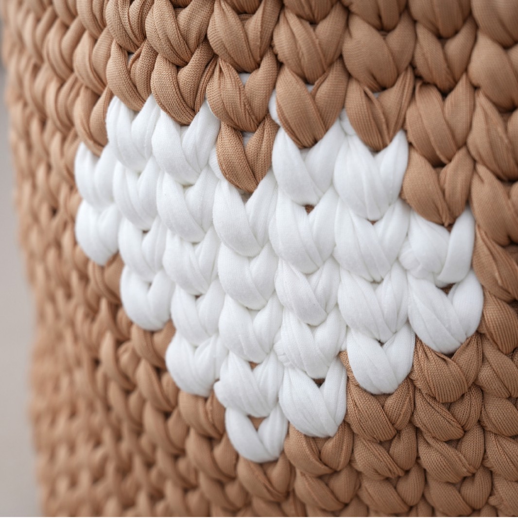 Japanese Style New Crochet Fabric Storage Basket Toy Old Clothes Storage Basket New Customization