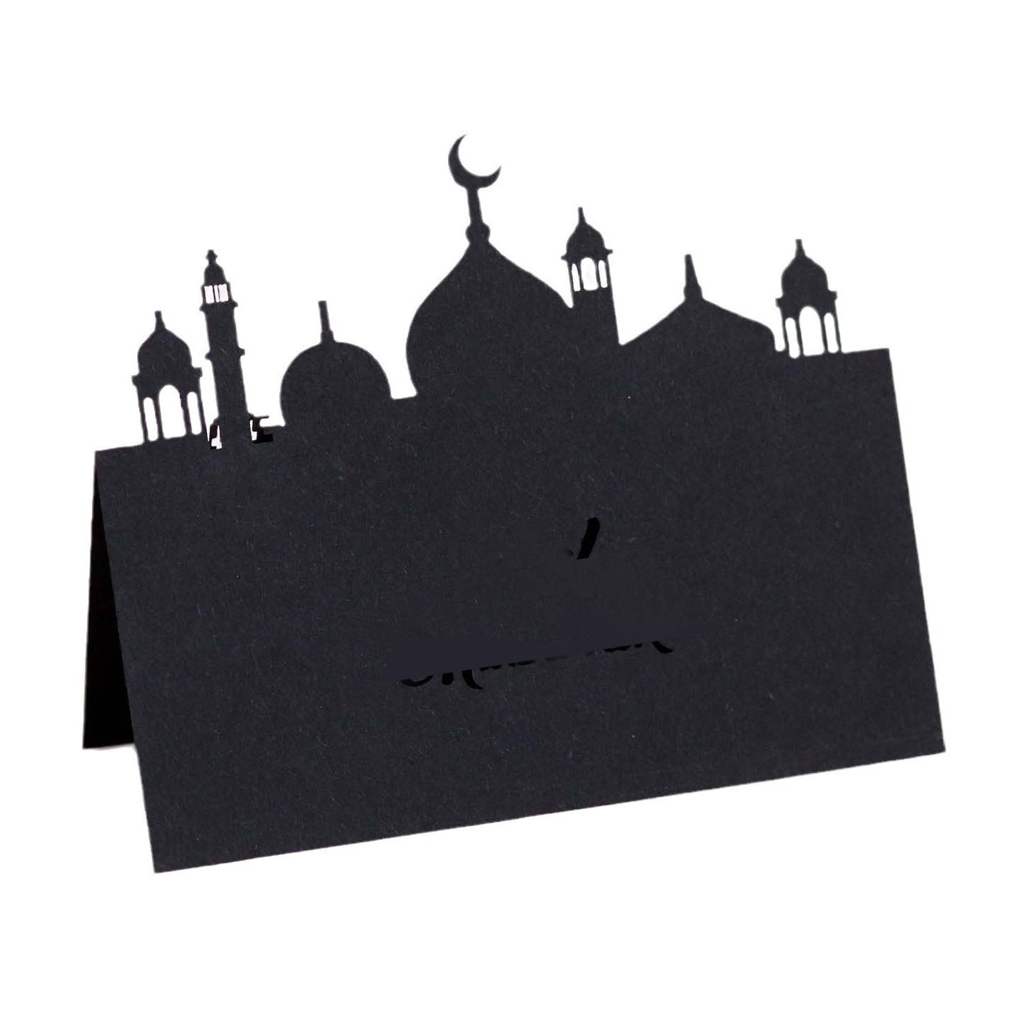 Cross-Border Wedding Three-Dimensional Seat Card Hollow English Letter Moon Card Golden Star Palace Table Card in Stock