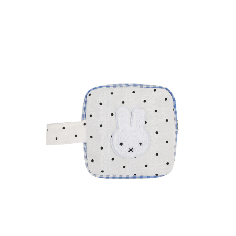 Korean Polka Dot Miffy Rabbit Handbag Ins Polaroid Storage Camera Cosmetics Bag Large Capacity Portable Cosmetic Bag