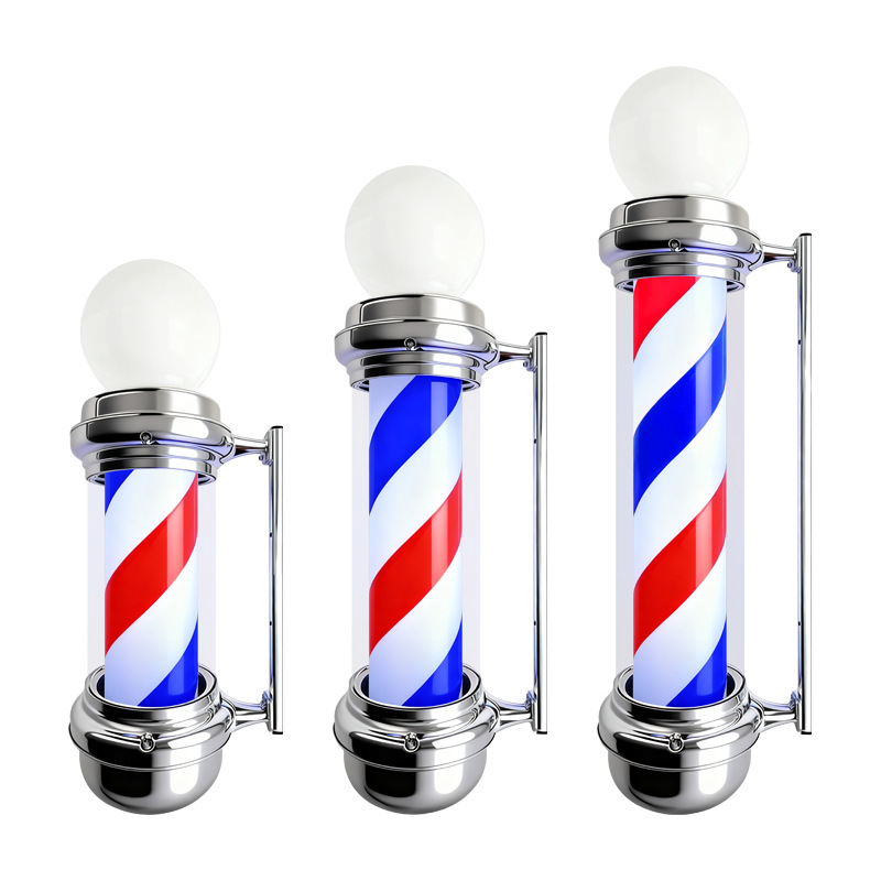 Ball bubble round cap hair lamp barber shop hair salon outdoor wall-mounted incandescent lamp colorful LED stainless steel light box