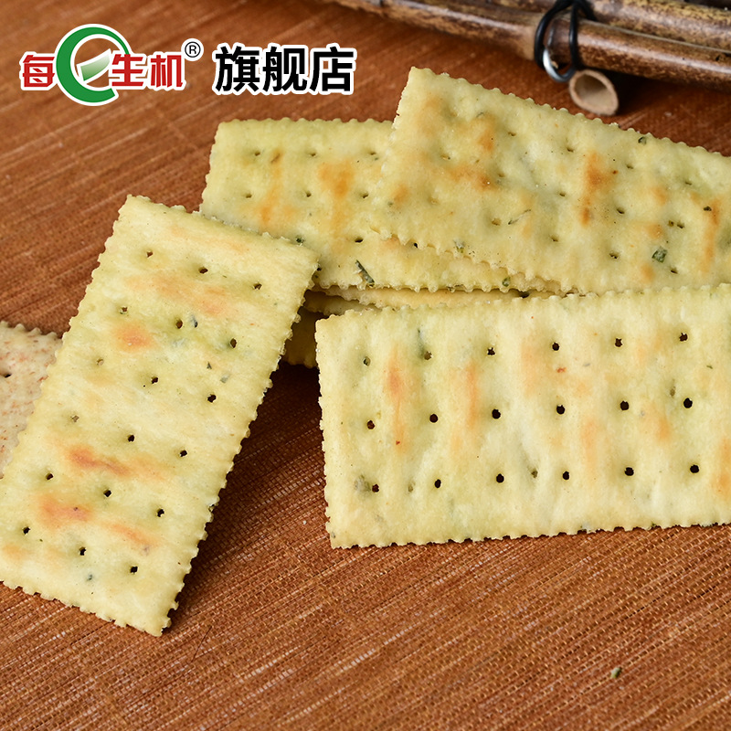 Daily vitality milk salt flavor soda biscuit 116g meal replacement snack small bag food onion sesame flavor comb cake