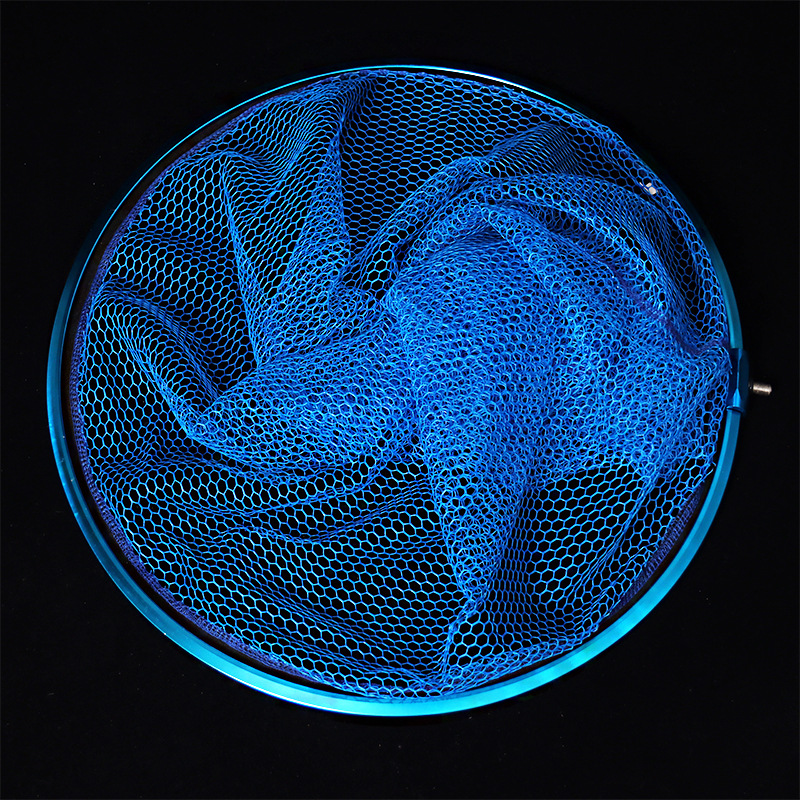 Aluminum Alloy Large Fishing Net Head, Extra Large Rubber-Coated Anti-Hanging Net Head, Black Pit Competition Deepened Fishing Net Bag