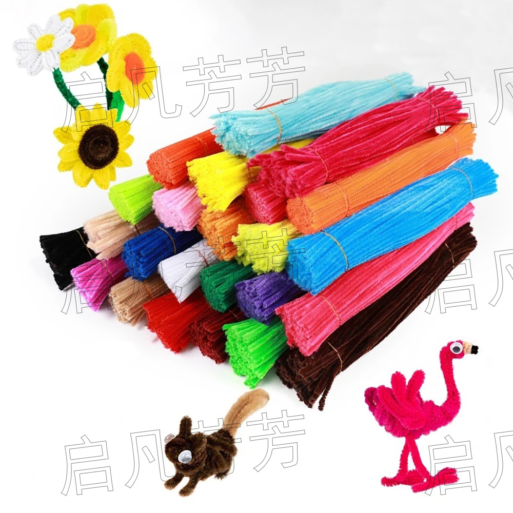 Individually Packaged Twist Sticks, Colorful Chenille Stems, Twist Stick Materials, Toys for Assembling, Handmade Stress Relief, Creative