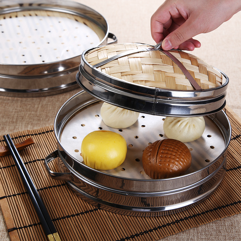 Non-stick round steamer paper pad steamed bun paper pad steamer cloth bottom paper steamer paper steamed bun oil paper disposable
