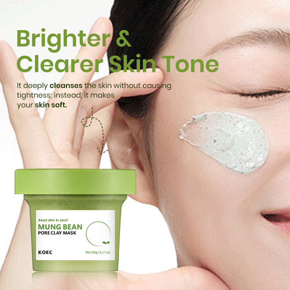 Koec Mung Bean Mud Deep Cleansing Mud Mask 90g Cross-Border Popular Application Mask Mung Bean