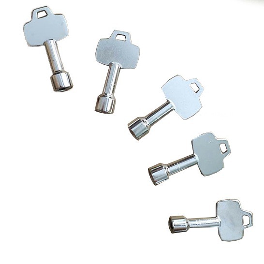 MS705 triangle lock iron key swivel lock dustbin key train lock key distribution cabinet lock key