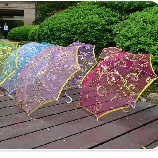 Factory spot wholesale lace umbrella large embroidered umbrella toy dance props scenic layout