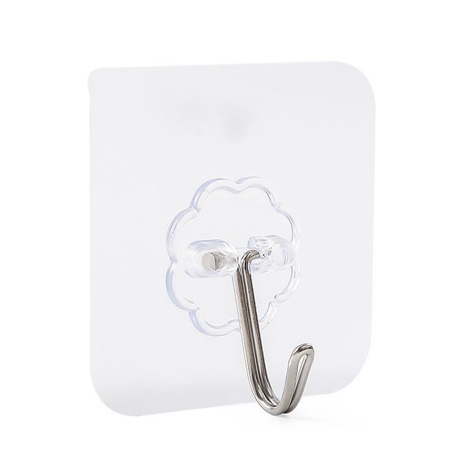 Transparent Traceless Hook Strong Wall Sticky Hook Creative Nail-free Punch-free Kitchen Bathroom Storage Plastic Sticky Hook