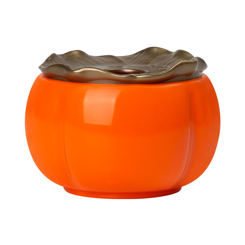 Imitation Persimmon Decorative Vase Sealed Sugar Pot Festive Persimmon Ruyi Pot New Chinese Style Plastic Flower Pot Imitation Ceramic Pot
