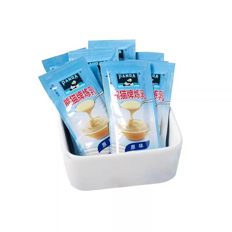 Panda Condensed Milk Small Package 12g Small Package Condensed Milk Evaporated Milk Granny Oil Small Steamed Buns Milk Tea Shop Baking Special Full Box