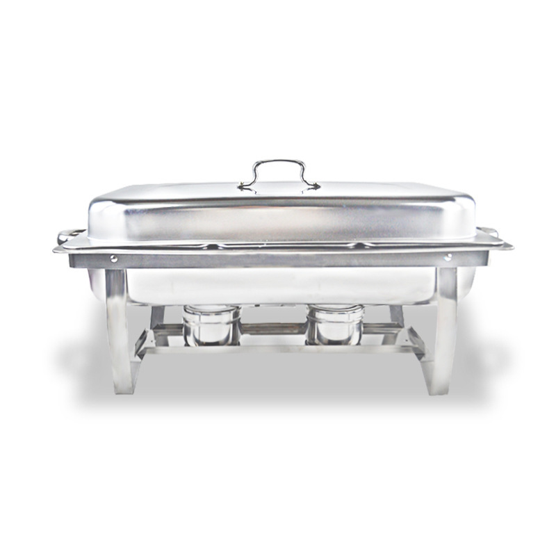 Cross-border Stainless Steel Hotel Dining Stove Buffet Stove Rectangular Folding Heating Alcohol Stove Dielectric Buffet Stove