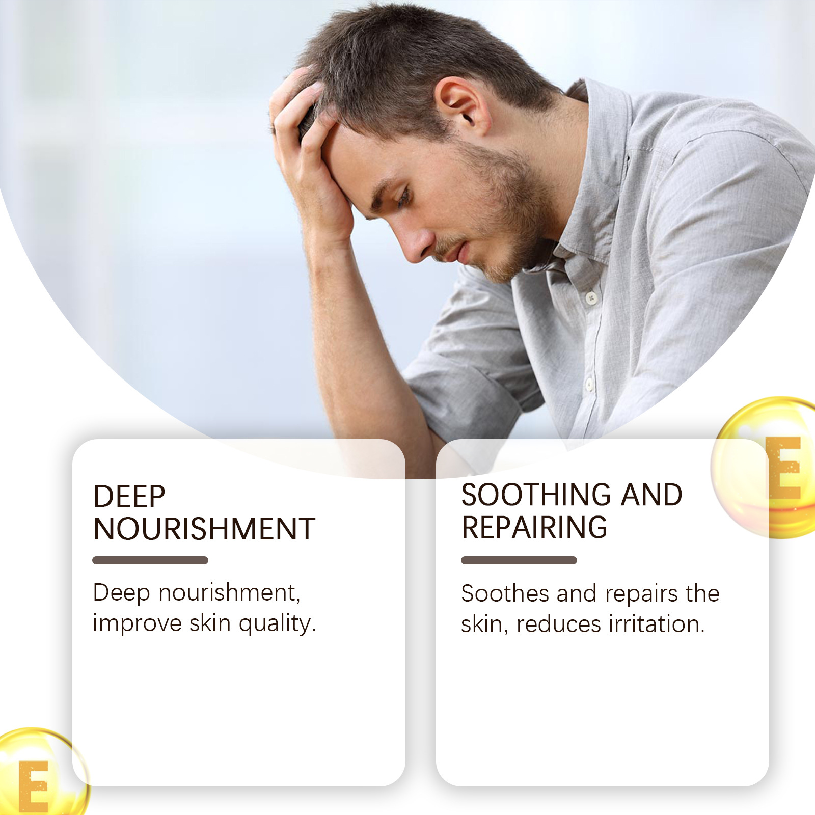 North Moon Men's Care Gel Herbal Ingredients Are Gentle, Soft and Moisturizing, Care and Lock in Moisture