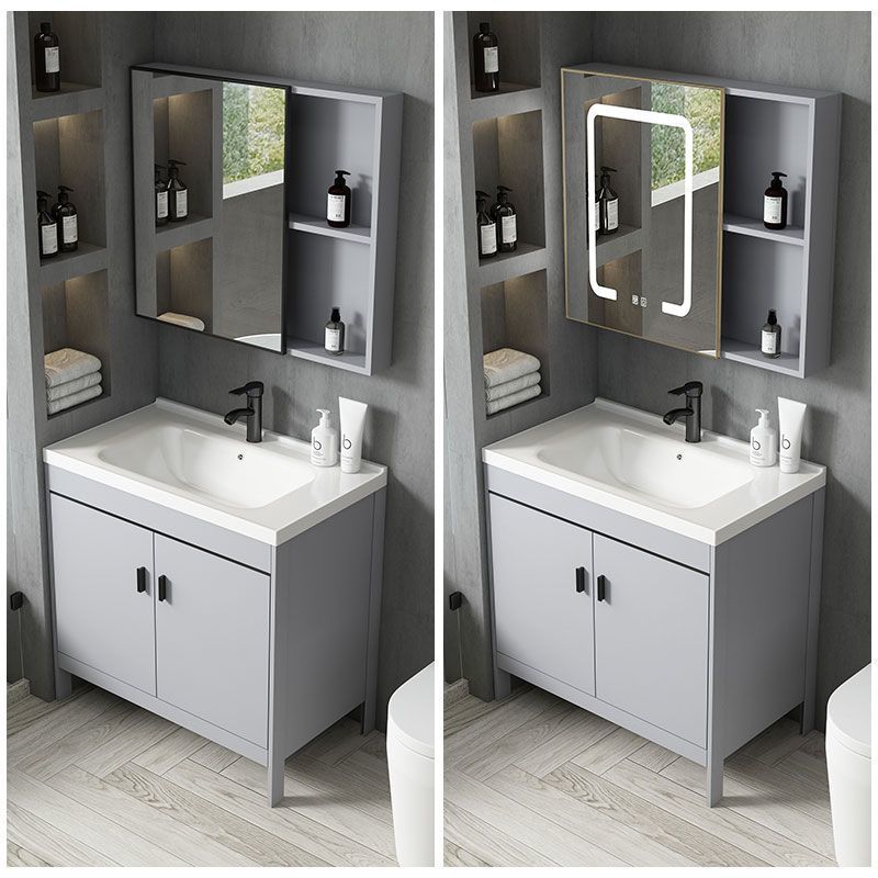 Bathroom Floor-Standing Bathroom Cabinet Combination Wash Basin Ceramic Integrated Wash Basin Balcony Wash Basin Household Wash Basin