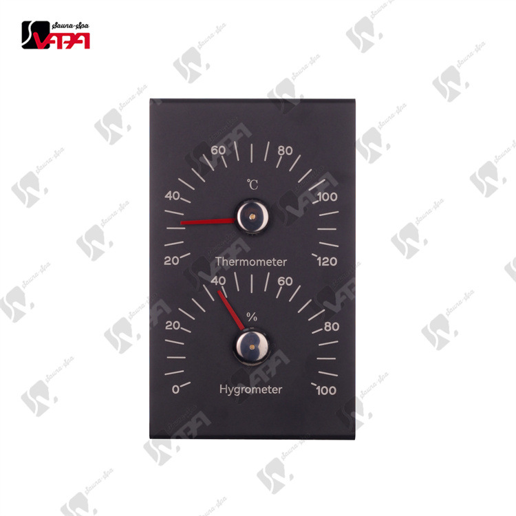Amazon export sauna room accessories aluminum spray hygrometer high resistance thermometer dry steam room