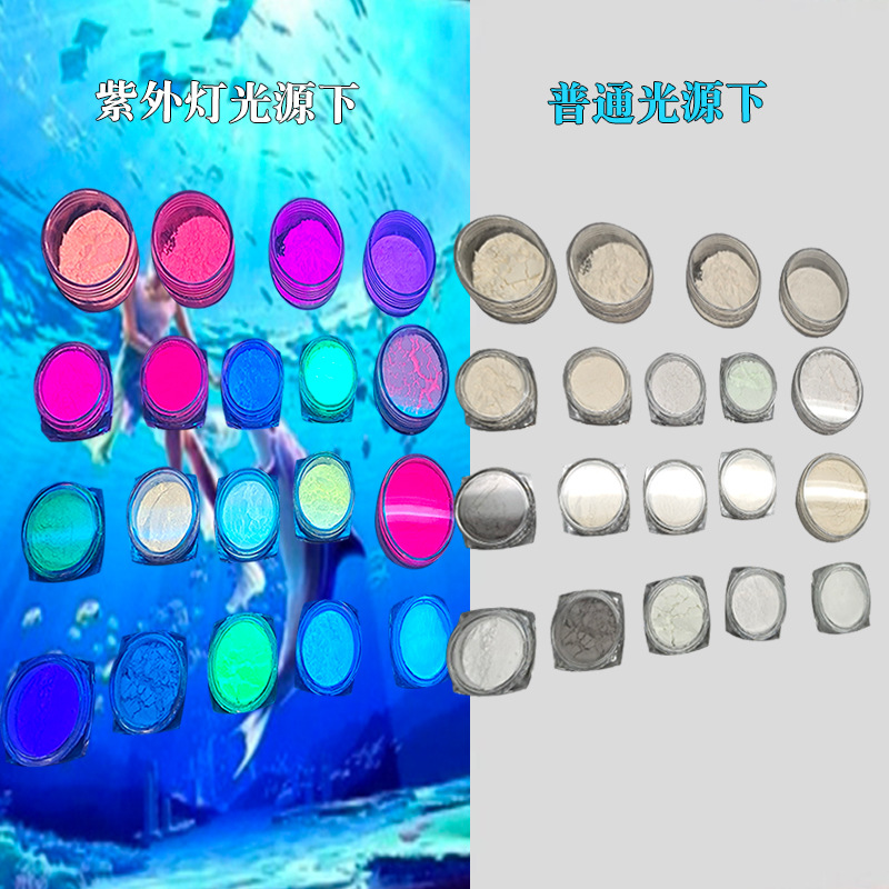 Colorless invisible fluorescent powder 365nm organic fluorescence detection UV leakage anti-counterfeiting transparent fluorescent powder can be dissolved