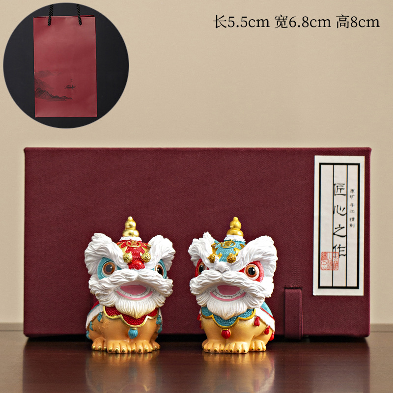 Creative Foshan Lion Dance Cultural and Creative Special Gift Set Business Event Annual Meeting Send Customers Souvenirs Birthday Gifts