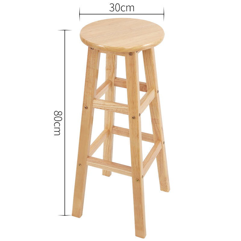Modern Solid Wood Bar Chair Commercial Bar Stool Bar Chair Bar Chair Internet Celebrity Photo High Stool Ladder Stool European Style Bar Chair