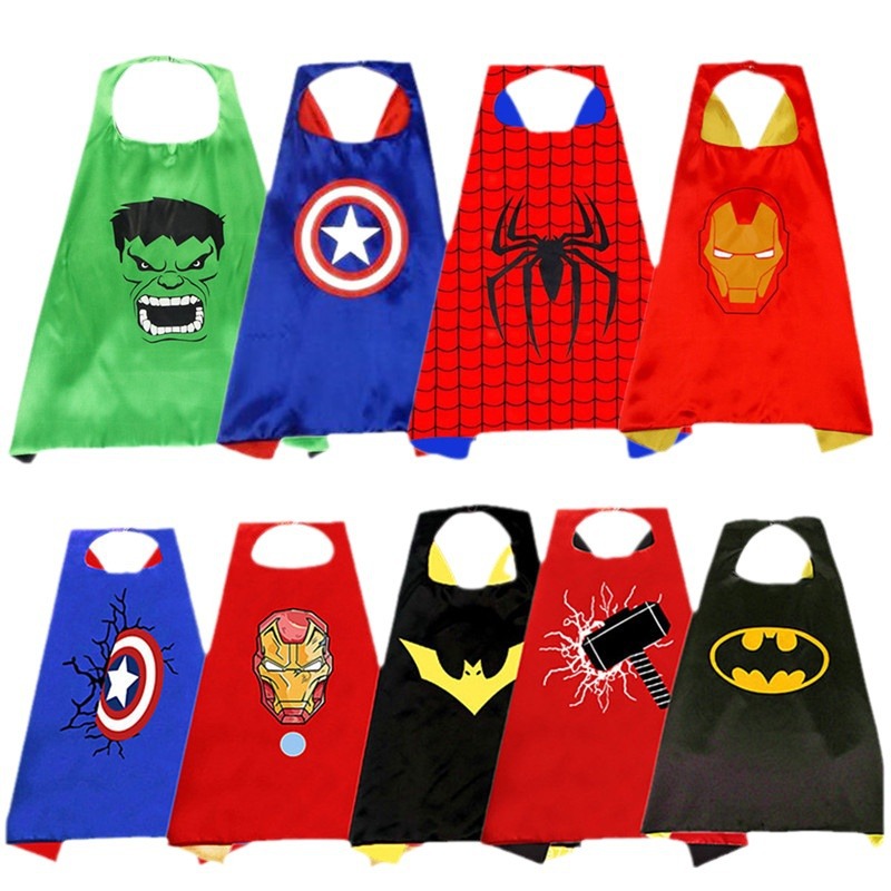 Kids Spider-Man Hero Cloak Hulk Cloak Cloak Children's Cloak Mask Halloween Performance Costume