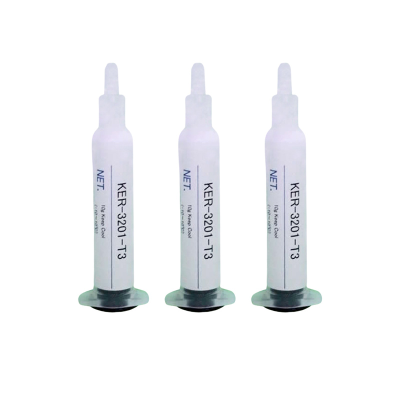 Japanese Xinyue solid crystal glue KER-3201-T3 insulating glue silicone high thermal conductivity solid crystal glue White