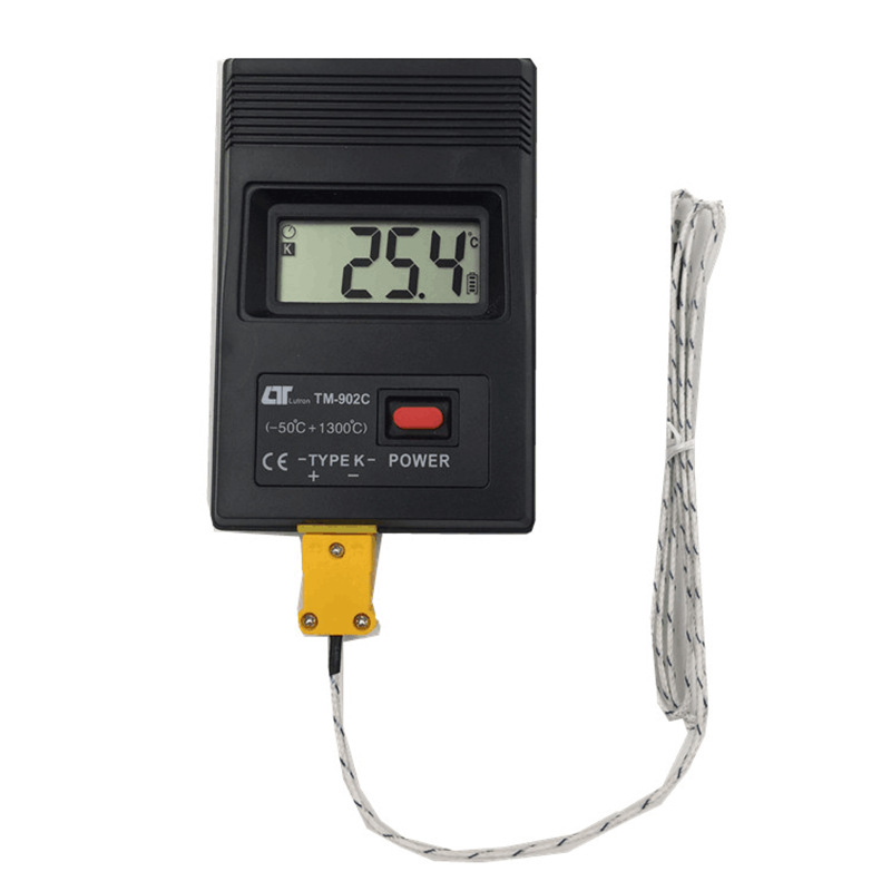High Temperature Oil Temperature Water Temperature Asphalt Concrete Thermometer K Type Thermocouple Tm902C Digital Digital Thermometer