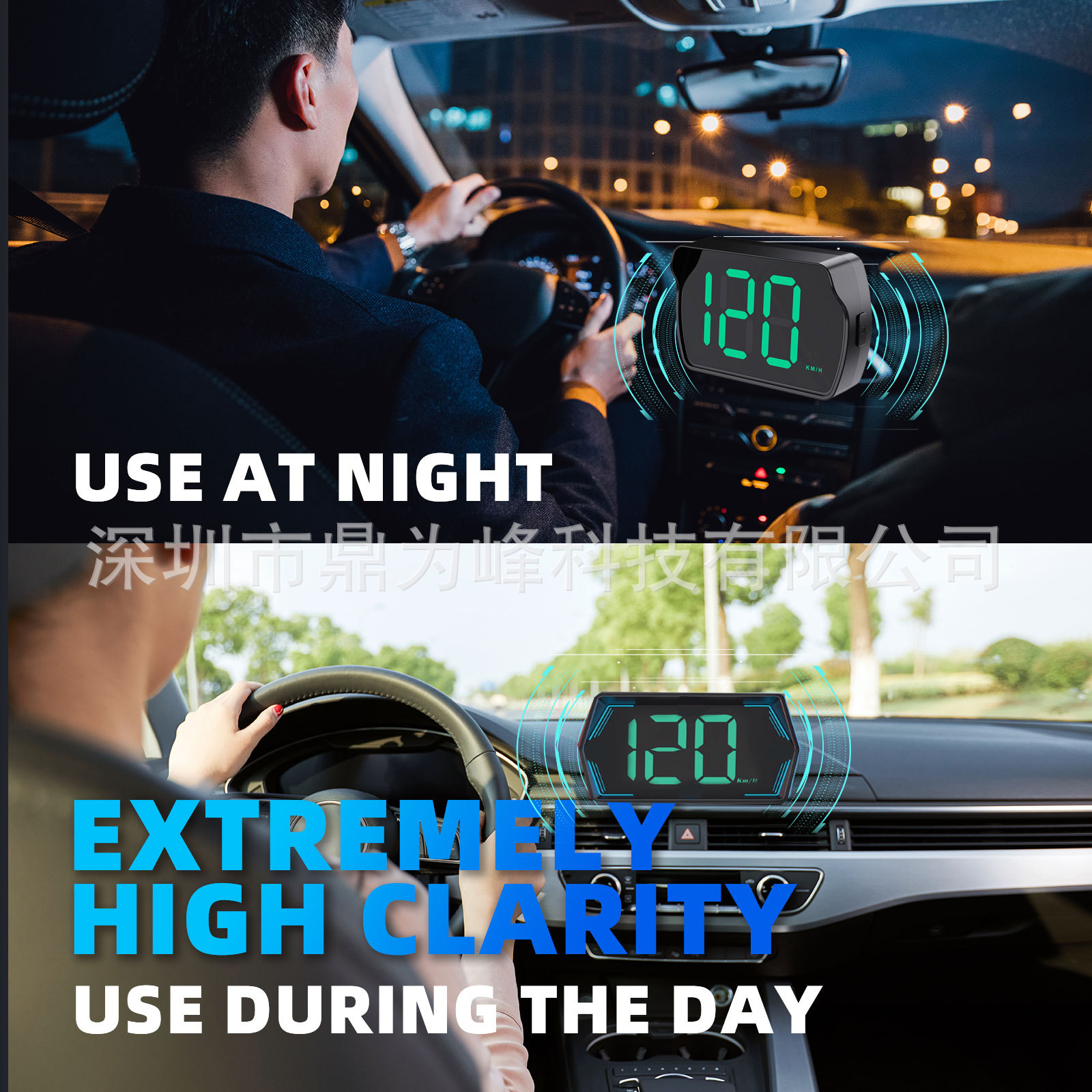 2024 new car head-up display HUD cross-border e-commerce dedicated KMH/MPH car general factory outlet