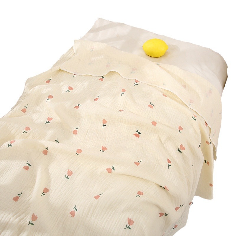 Baby Bag Single Pure Cotton Newborn Baby's Birth Room Cover Blanket Newborn Bag Double-Layer Yarn Summer Sunshade Bag Towel Bath Towel