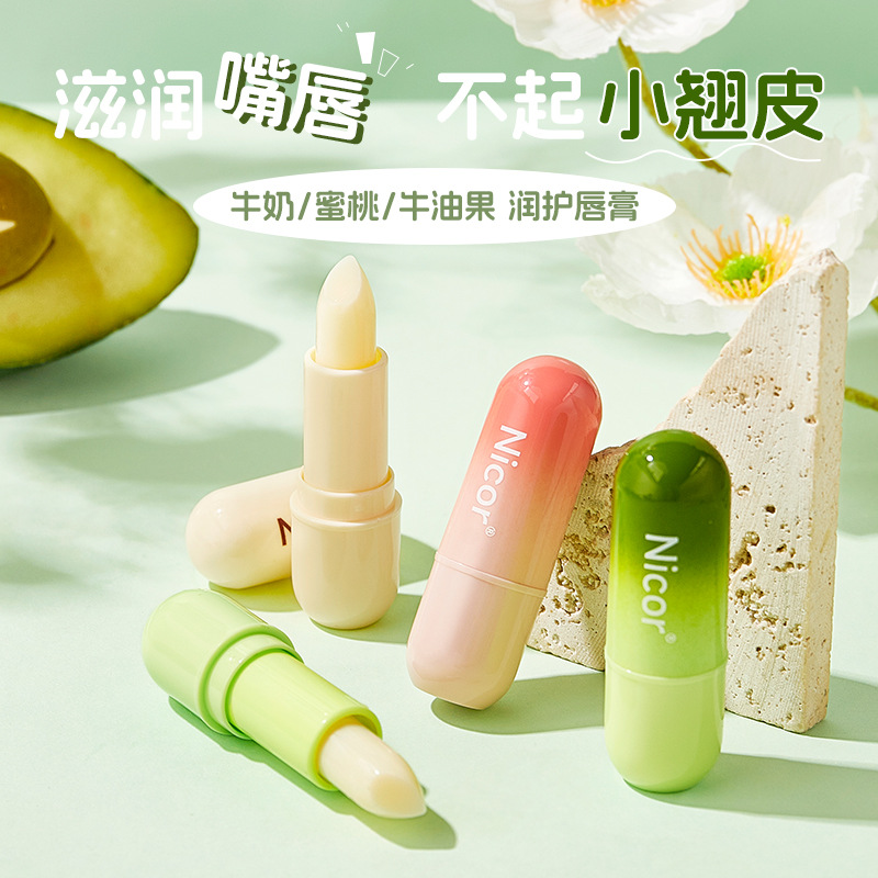 Nicor Fruit Lip Balm, Moisturizing Lip Balm, Vaseline Light Lip Lines, Anti-Chapped Lip Care, Hair Care