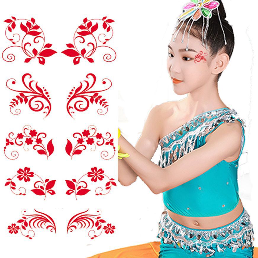 Eye corner stickers children's stage makeup eyebrow stickers eye tail stickers antique costume competition festival performance dance tattoo stickers