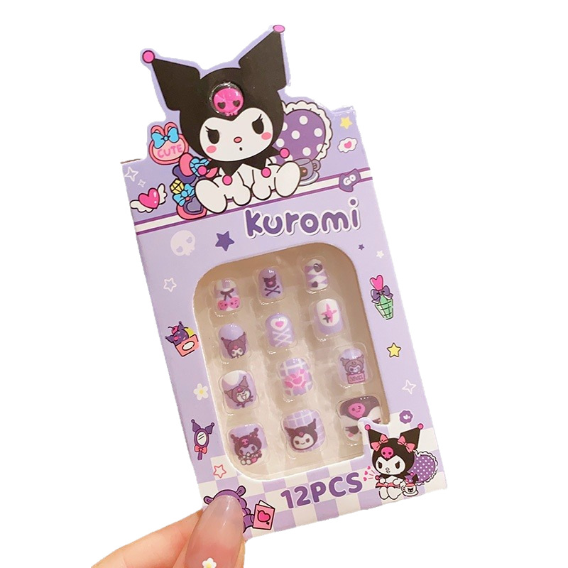 Kulomi Children's Nail Stickers Girl's Funny Nail Stickers Detachable Girl's Nail Stickers Sweet Cute Dressing Armor