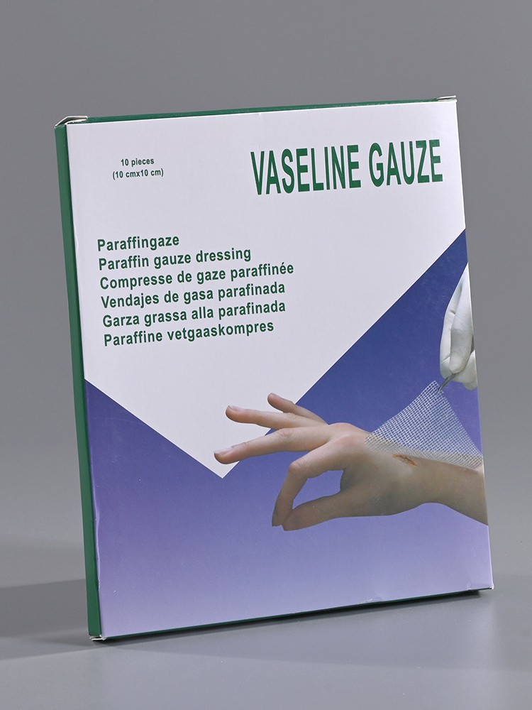 Medical Grade Vaseline Gauze Sheet, Burn Ointment Dressing, Dry Wound Care, Sterile Independent Packaging