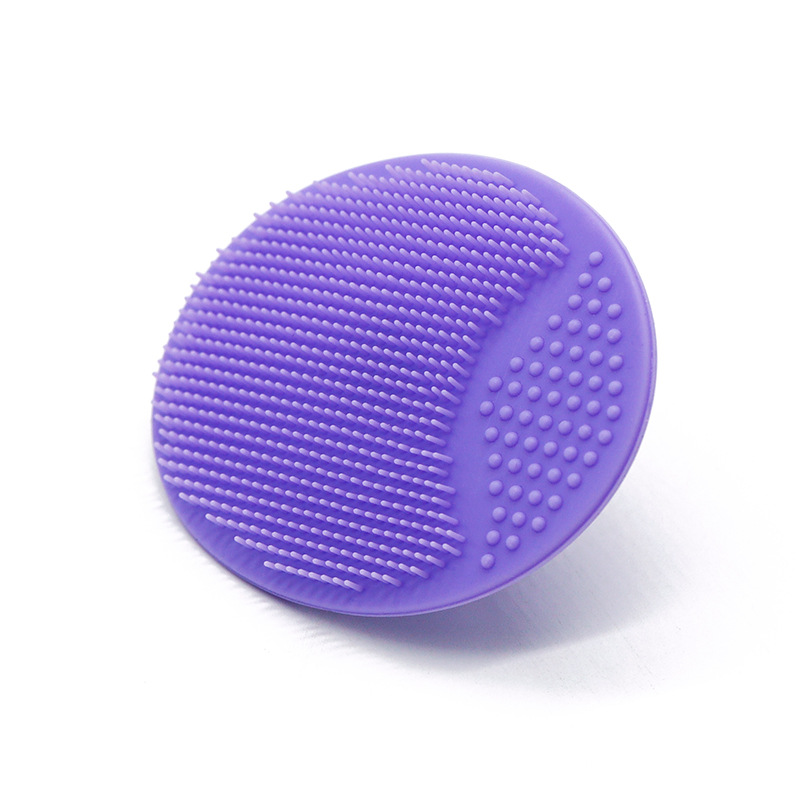 Factory spot bath exfoliating manual cleaning brush baby shampoo brush small oval silicone face massage brush