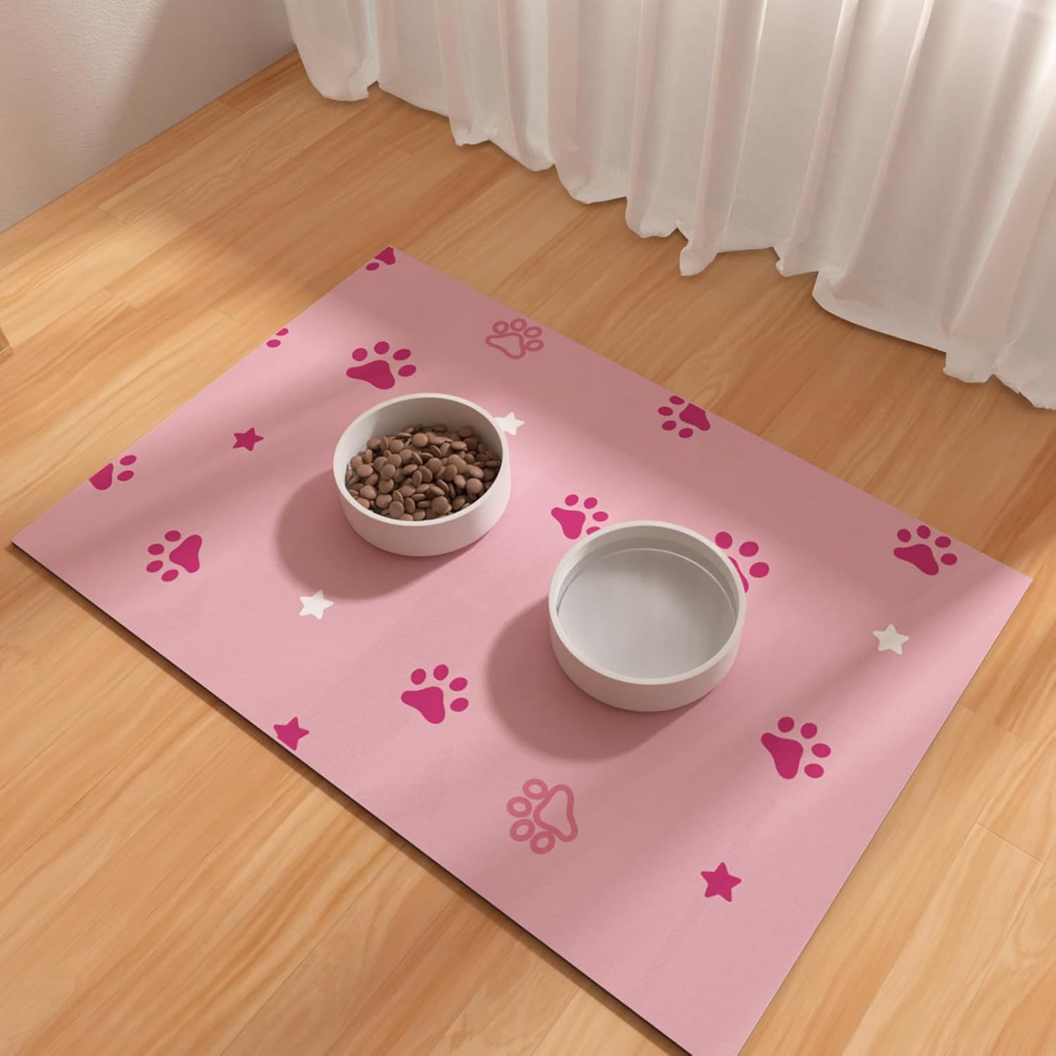Cartoon Cute Pet Placemat Diatom Mud Floor Mat Bathroom Floor Mat Rubber Bottom Anti-Slip Mat Pet Feeding Absorbent Mat