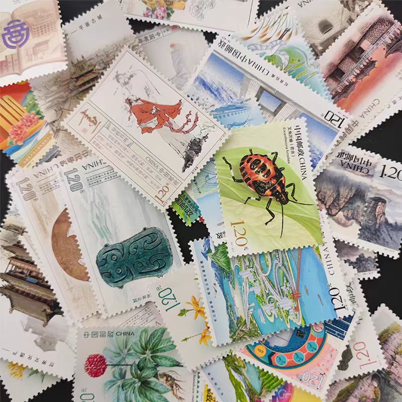 Bulk Supply of 1.2 Yuan Face Value 120 Points Personalized Discount Stamps Loose Stamps for Mailing Postcards Discount Loose Stamps